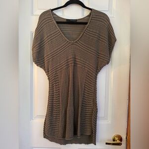 CALVIN KLEIN Knit Olive Green short Sleeve Sweater Tunic Dress Top womens Medium